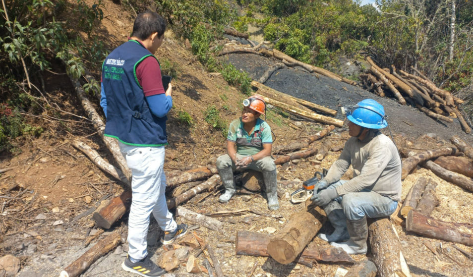San Martín: Intervienen equipos de minería ilegal en el distrito de Shunte