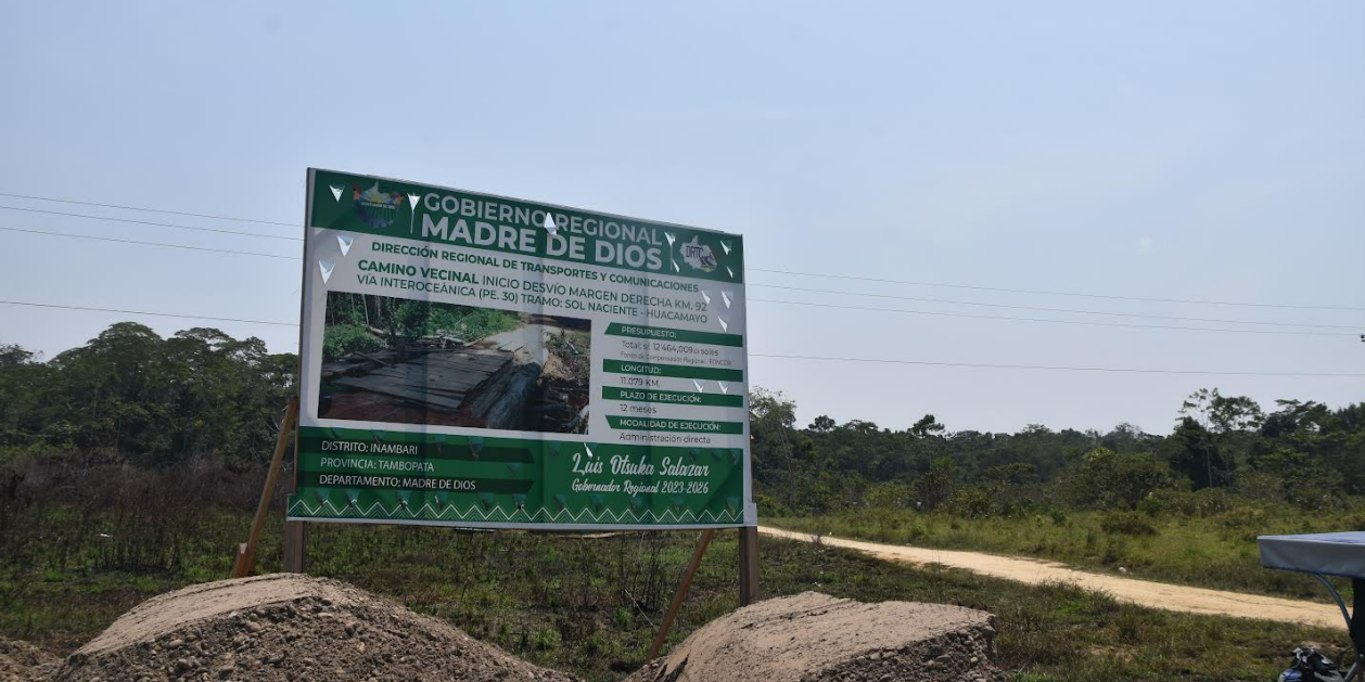 Madre de Dios: Productores trabajan en la construcción de su camino vecinal