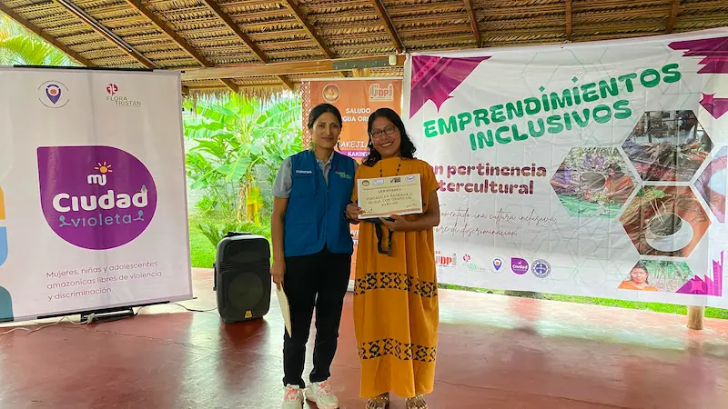 El primer puesto del concurso con enfoque intercultural fue para Avelina Ampiniti (foto: Municipalidad Provincial de Satipo).