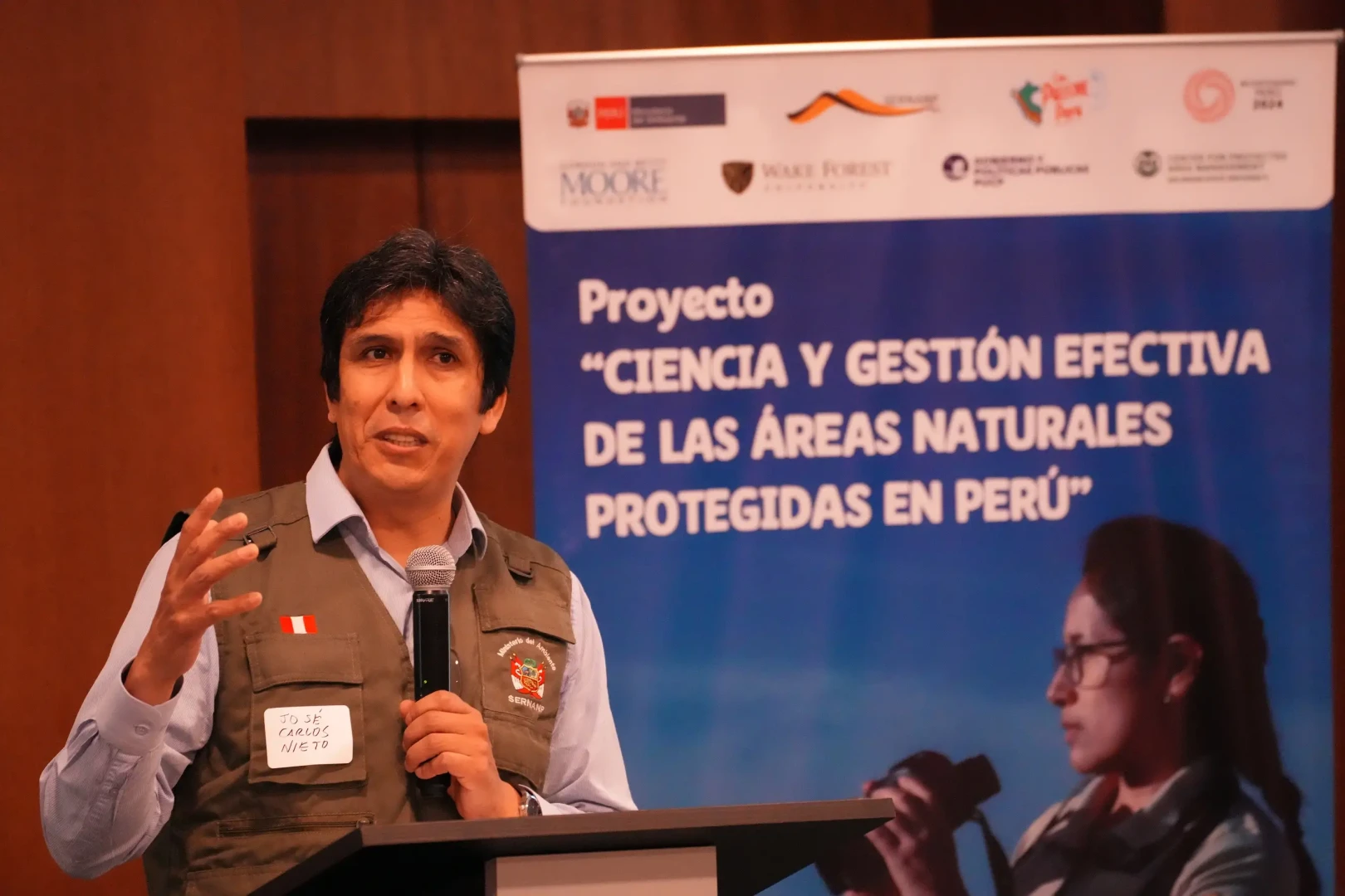 El jefe del Sernanp, José Carlos Nieto, destacó que es fundamental acercar la ciencia a la gestión de las Áreas Naturales Protegidas. (Foto: Sernanp).