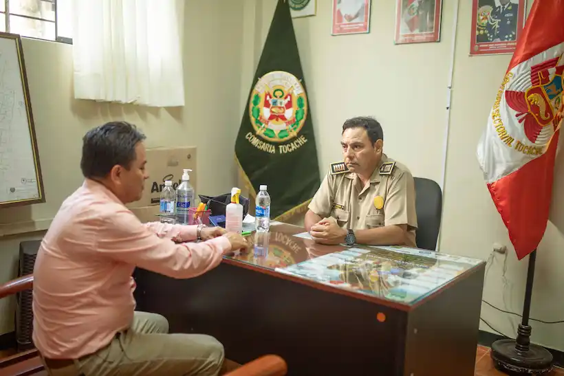 Estrategias se elaboraron en una reunión entre Devida y la policía de Tocache, región San Martín. (Foto: Devida).