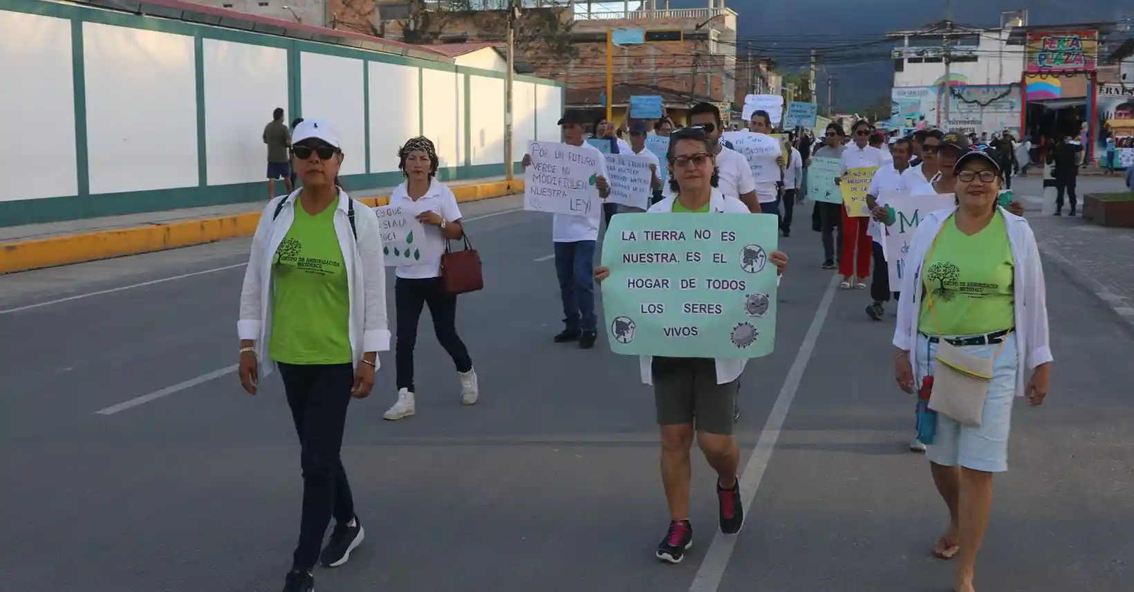 La marcha se llevó a cabo en Moyobamba, región San Martín. (Foto: Municipalidad de Moyobamba).