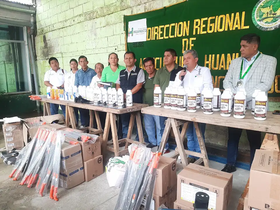 Entrega de kits beneficiará a agricultores de la región Huánuco.