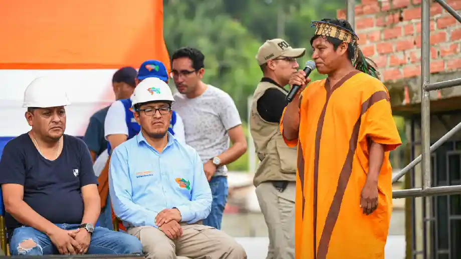Jefe de la comunidad, Roni Castillo, resaltó la importancia de garantizar una educación acorde a las comunidades indígenas. (Foto: Gobierno Regional de Junín).