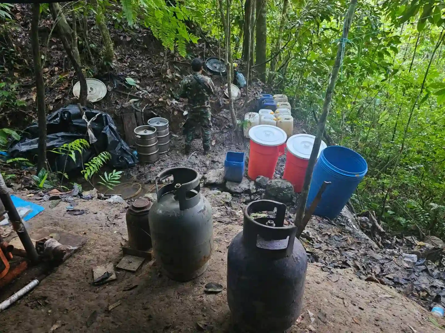 Ucayali: Laboratorio de cocaína es destruido por agentes policiales