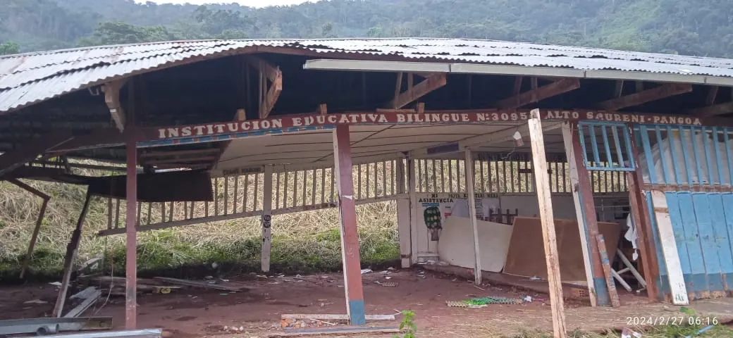 Pangoa: Escuela en Alto Saureni está colapsada desde hace medio año