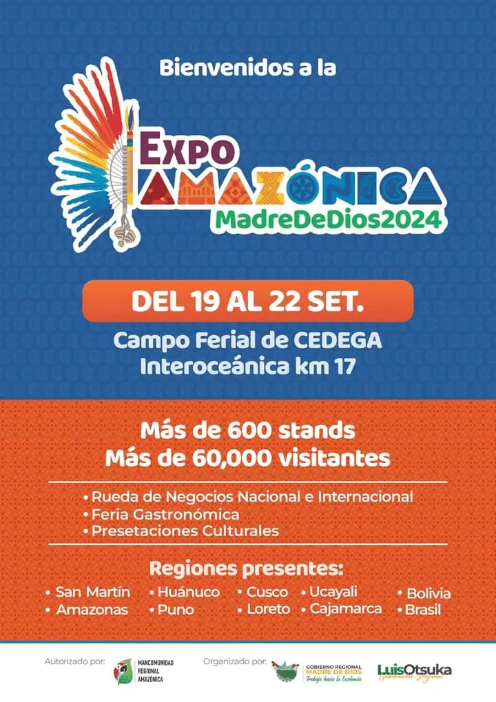 Arrancó Expo Amazónica 2024 en Madre de Dios, la feria más grande de la Amazonía