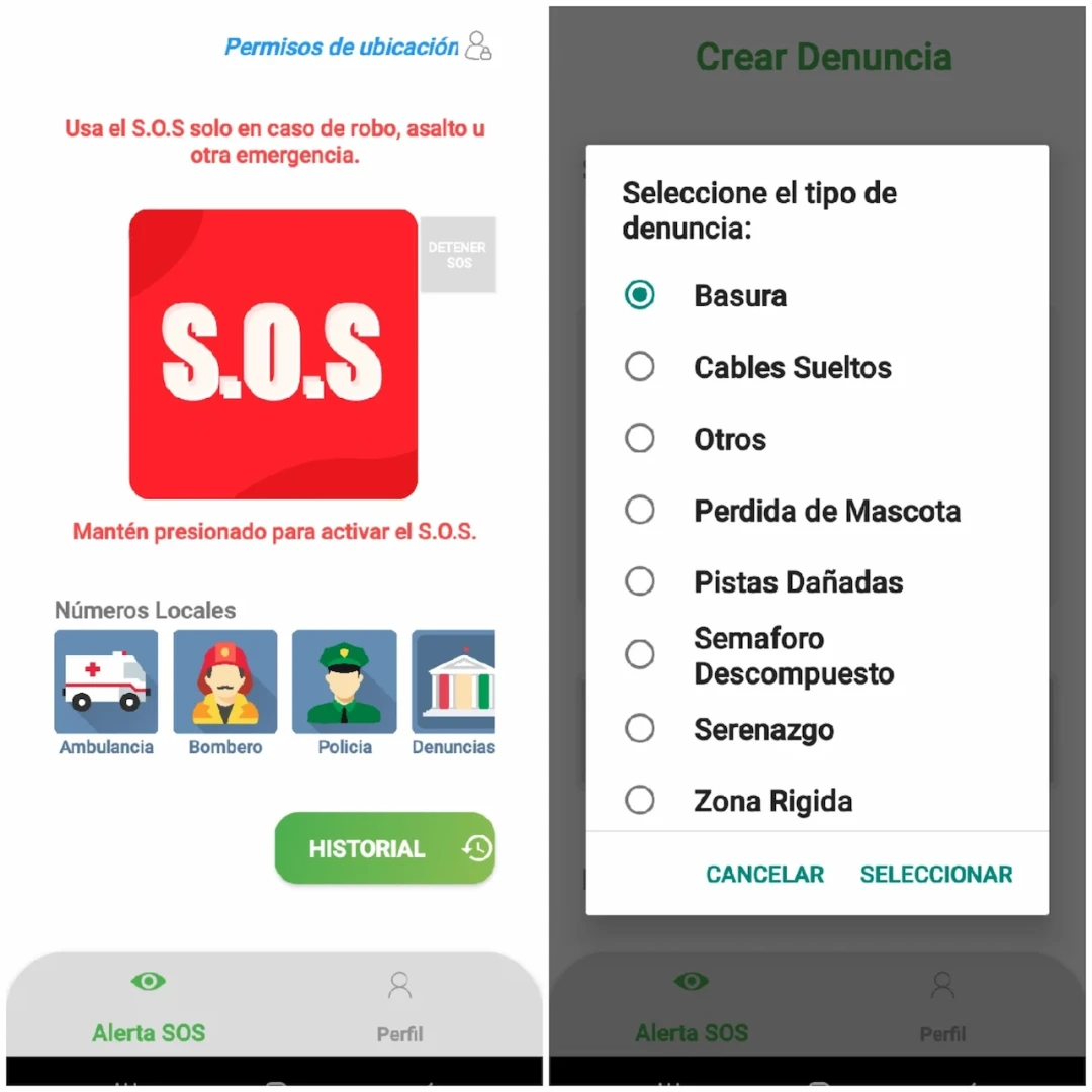 Aplicativo para mejorar la seguridad ciudadana en Tingo María