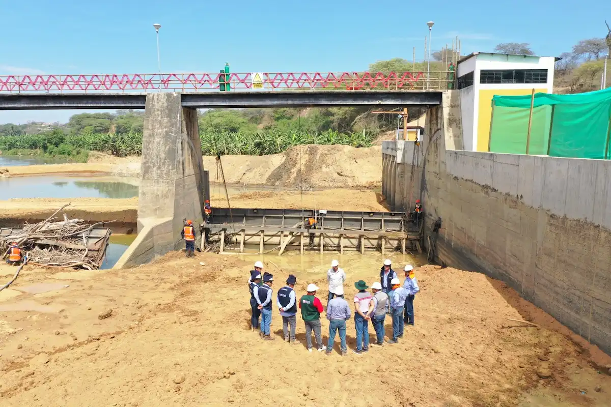 Avance del 68% en rehabilitación de la bocatoma y canal La Peña