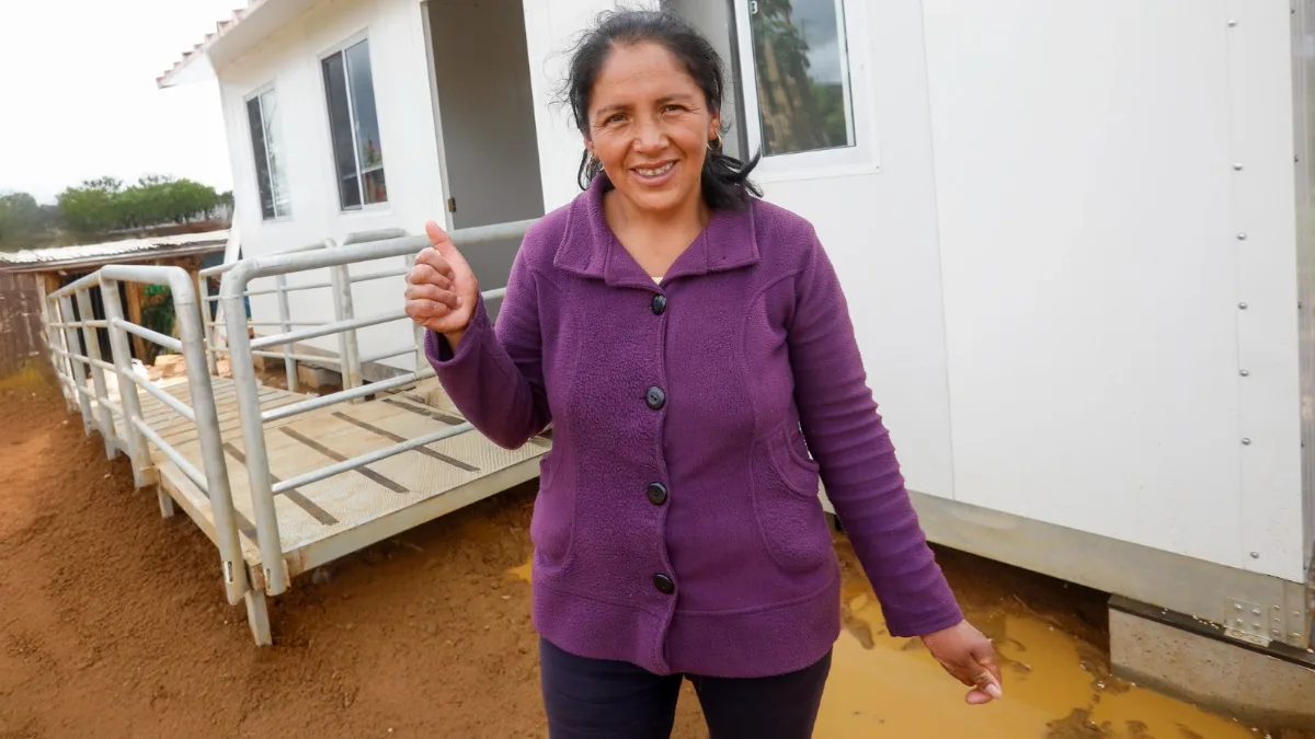 Trasladan módulos temporales para familias afectadas por lluvias en Huamalíes
