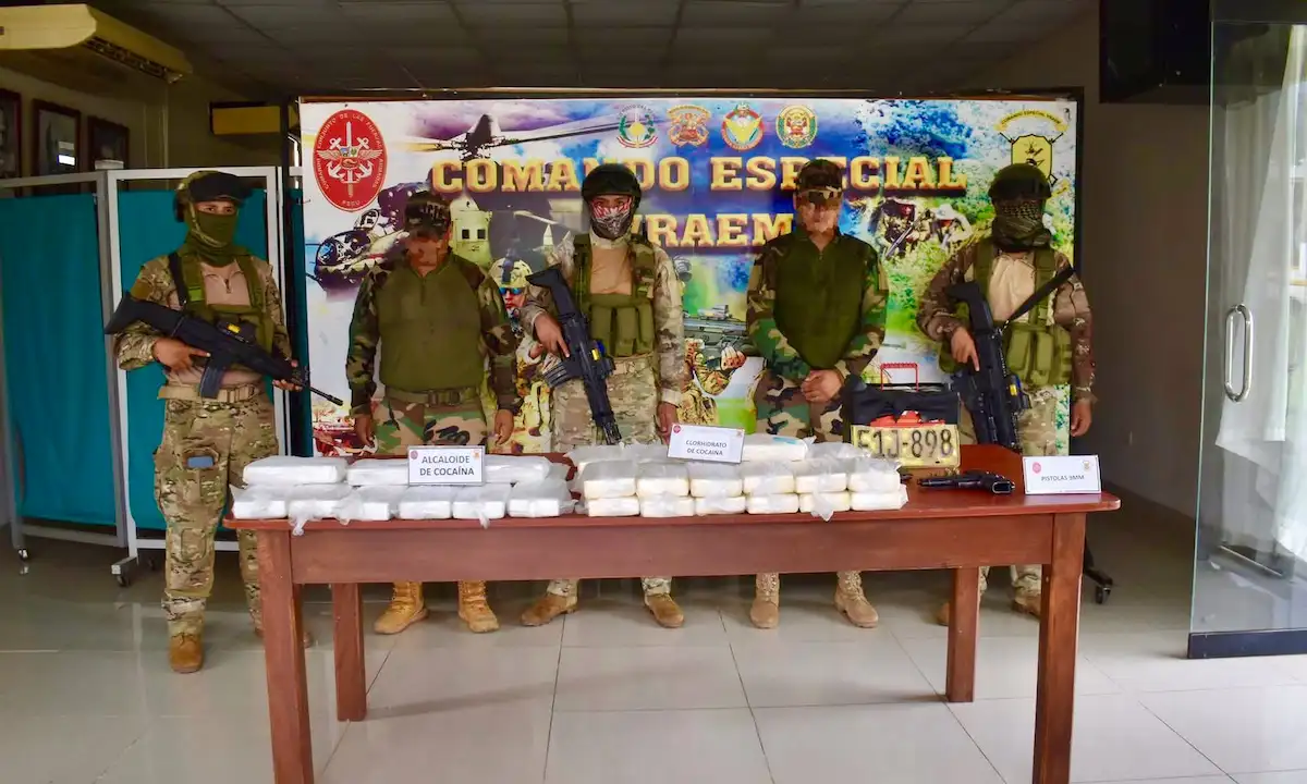 Destruyen laboratorio de droga en Huánuco e incautan 41 kilos de cocaína en Ayacucho