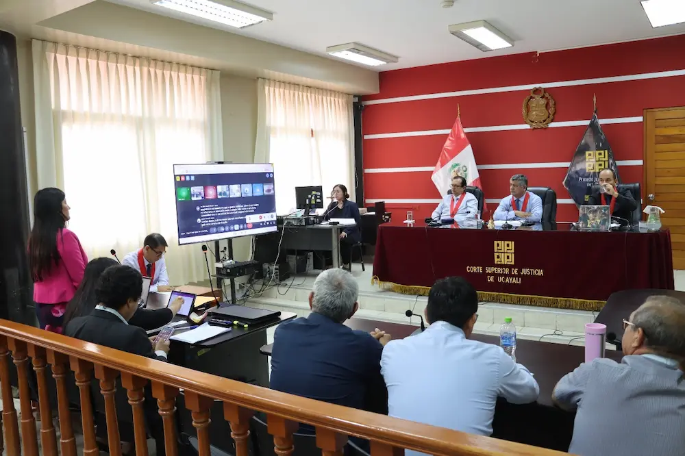 Sala de audiencia alegatos finales Caso Saweto